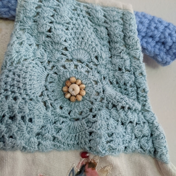 Vintage 90’s HGNY Crocheted Applique Floral Vest - Picture 5 of 5